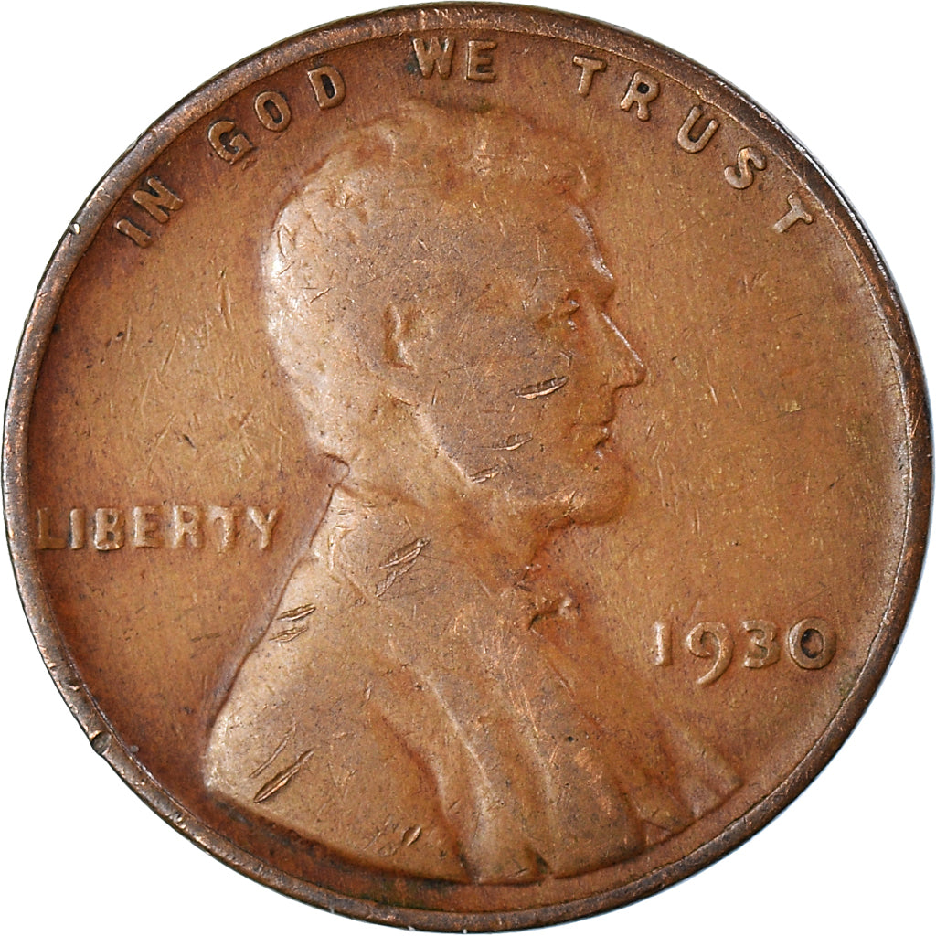 Moneta, Stati Uniti, Lincoln Cent, 1930, Philadelphia, BB, Bronzo, KM:132