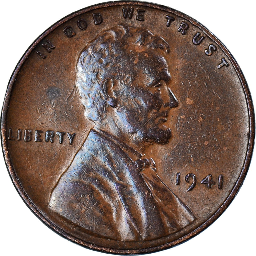 Münze, Vereinigte Staaten, Lincoln Cent, 1941, Philadelphia, SS+, Bronze