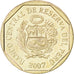 Coin, Peru, 50 Centimos, 2007, MS(63), Copper-Nickel-Zinc, KM:307.4