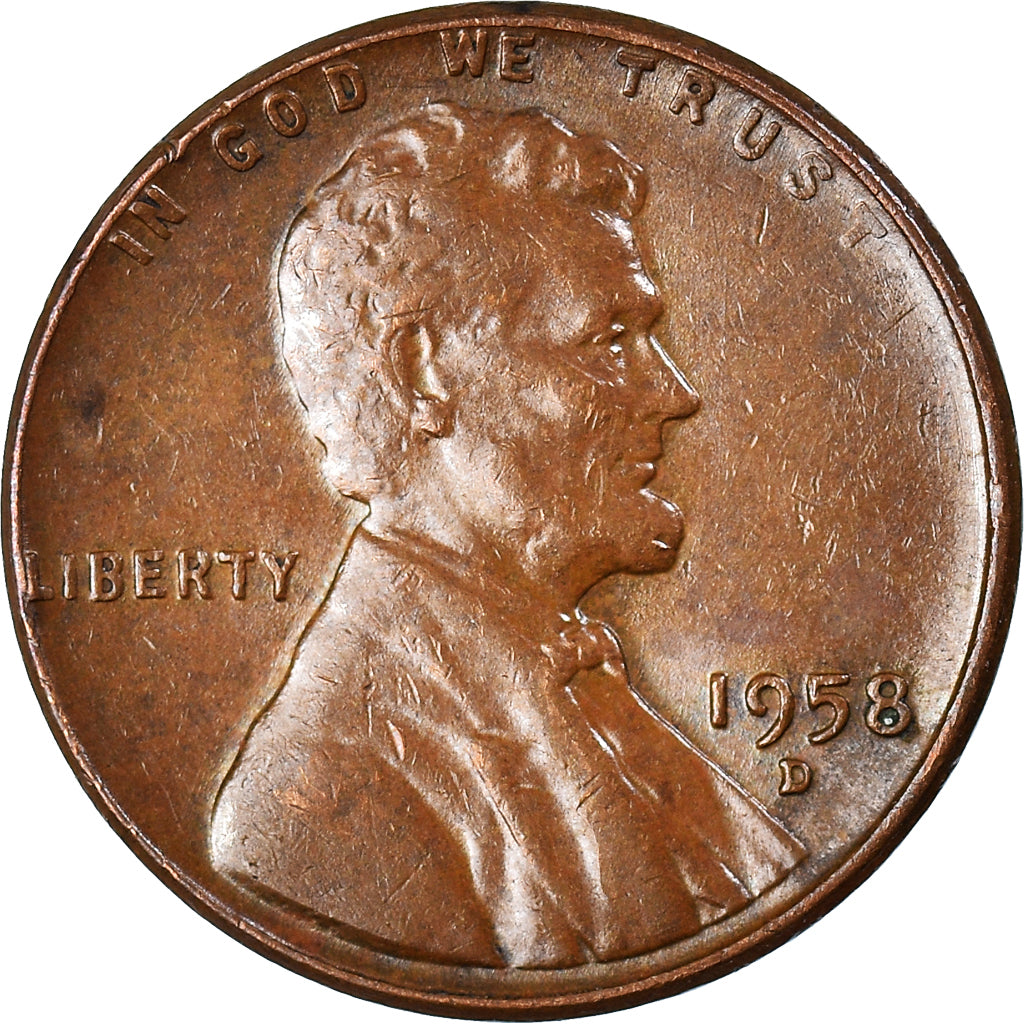 Münze, Vereinigte Staaten, Lincoln Cent, 1958, Denver, VZ, Messing