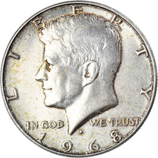 Coin, United States, Kennedy, Half Dollar, 1968, Denver, AU(50-53), Silver