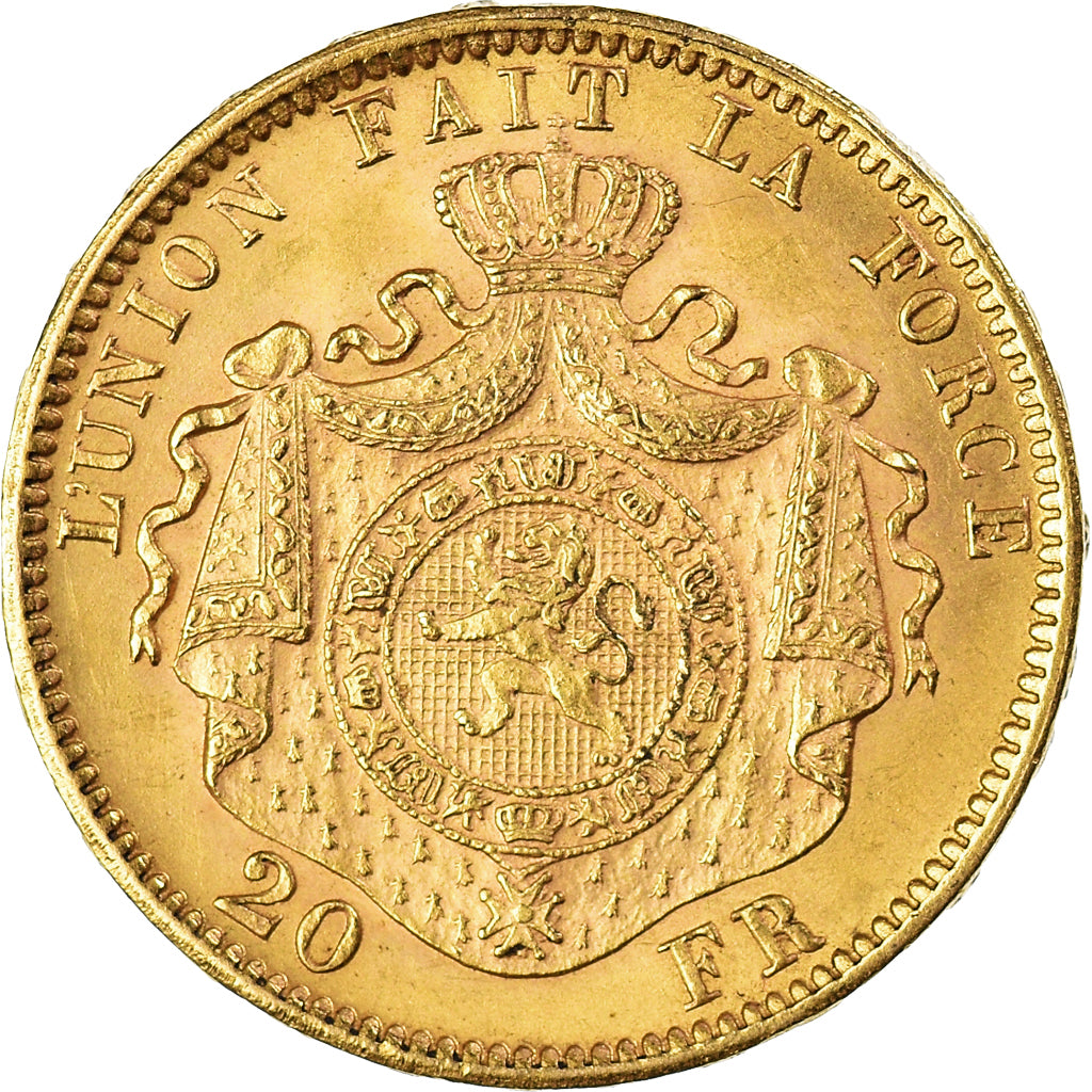 Monnaie, Belgique, Leopold II, 20 Francs, 20 Frank, 1876, TTB+, Or, KM:37