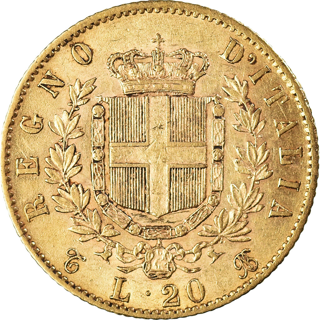 Moneta, Italia, Vittorio Emanuele II, 20 Lire, 1869, Torino, Rare, BB, Oro