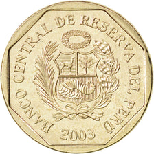 Monnaie, Pérou, 50 Centimos, 2003, SPL, Copper-Nickel-Zinc, KM:307.4