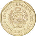 Coin, Peru, 50 Centimos, 2003, MS(63), Copper-Nickel-Zinc, KM:307.4