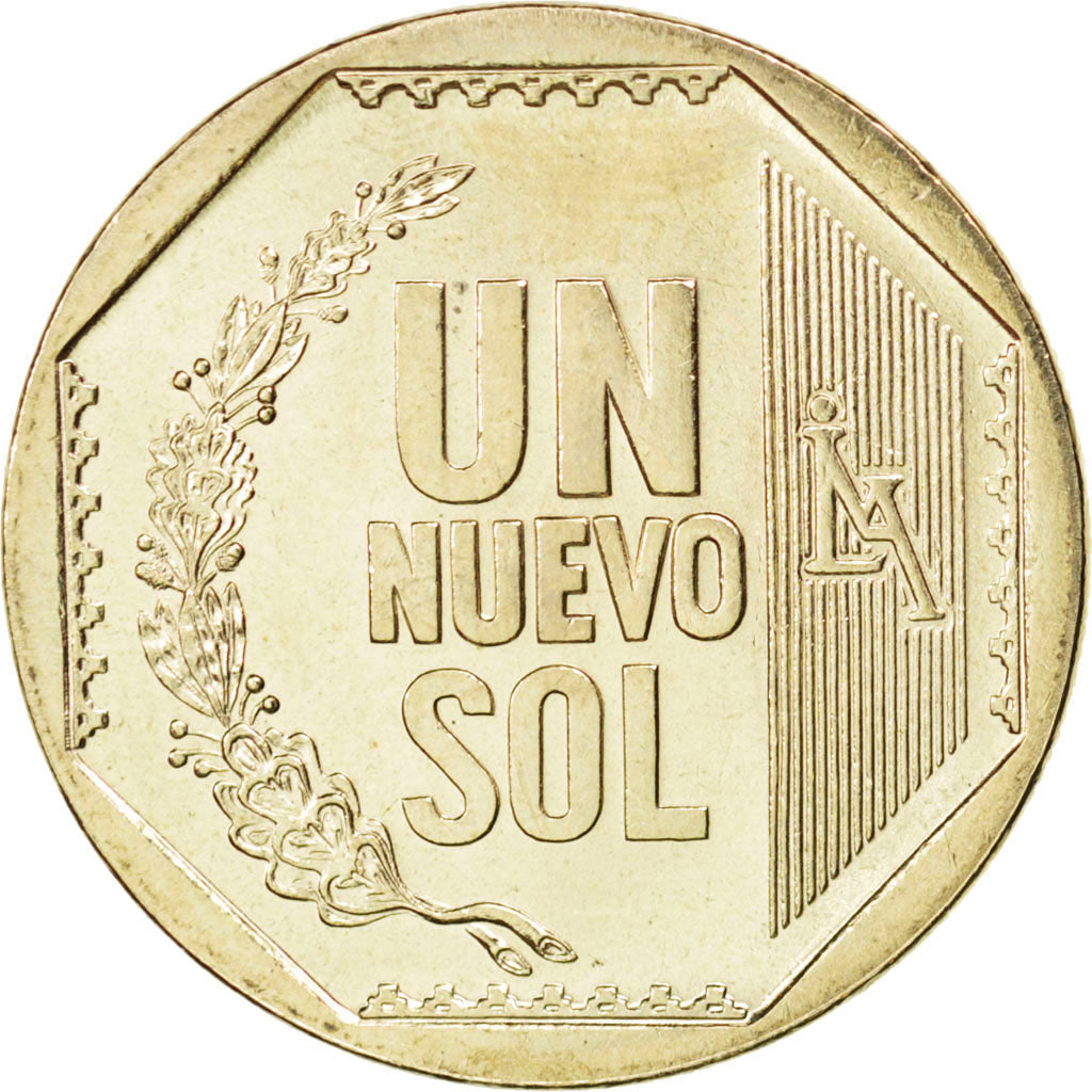 PERU, Nuevo Sol, 2007, Lima, KM #308.4, MS(63), Copper-Nickel-Zinc, 25.5, 7.40