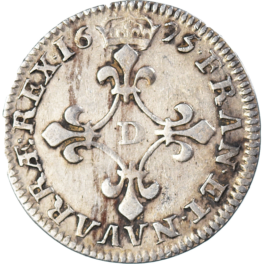 Munten, Frankrijk, Louis XIV, 4 Sols des Traitants, 1675, Vimy-en-Lyonnais, ZF