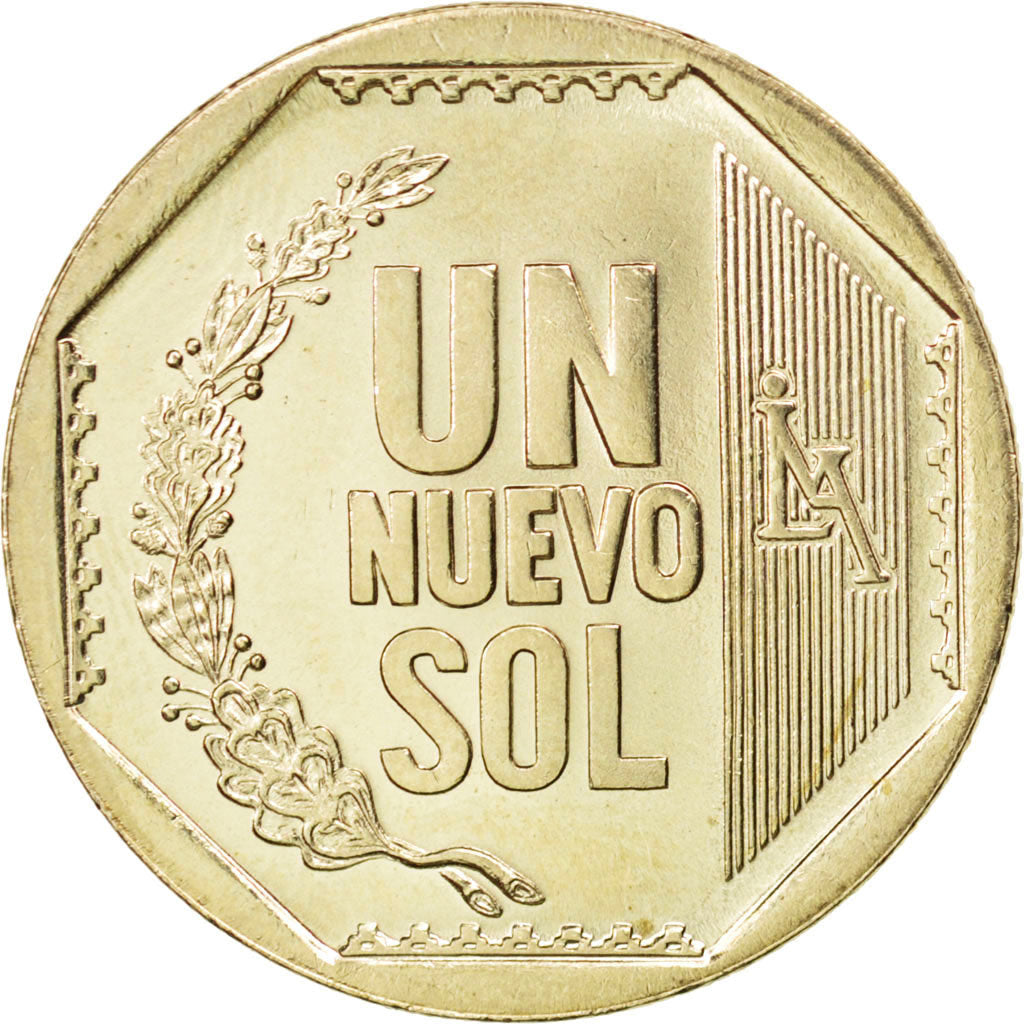 Moneda, Perú, Nuevo Sol, 2007, SC, Cobre - níquel - cinc, KM:308.4
