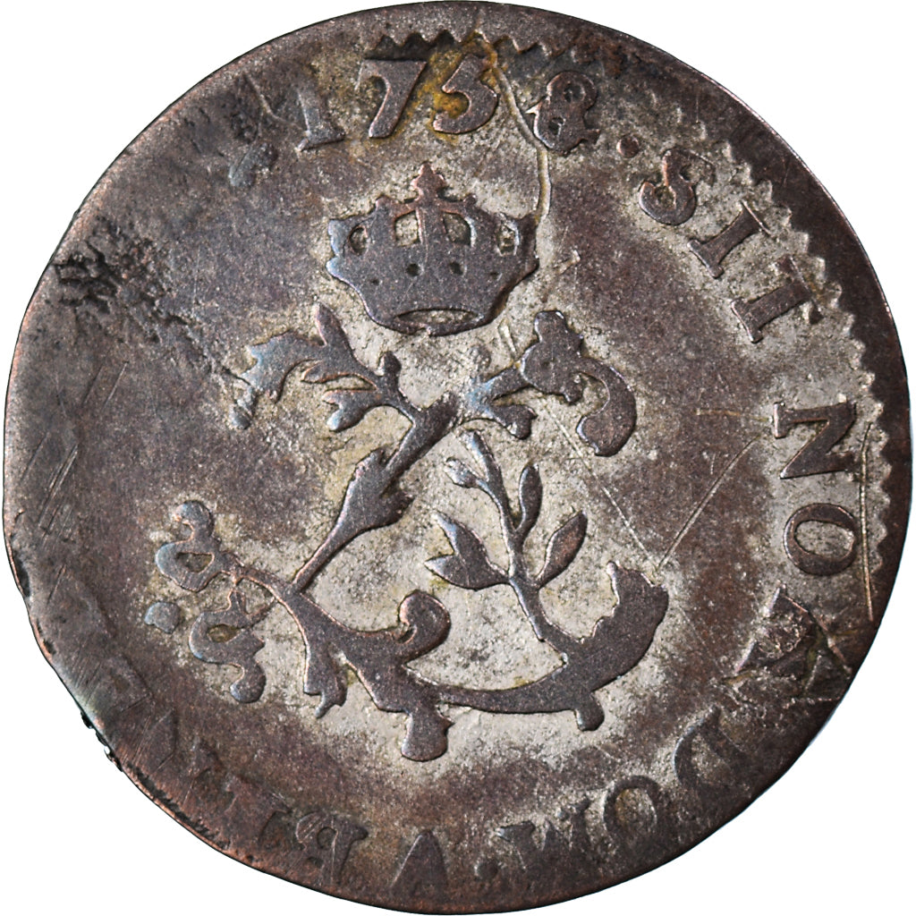 Moeda, França, Louis XV, Double Sol, 1758, Paris, F(12-15), Lingote, KM:500.1