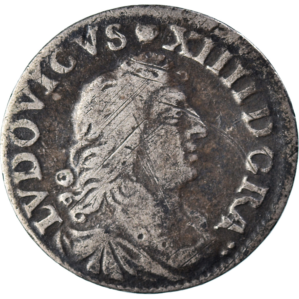 Moeda, França, Louis XIV, 4 Sols des Traitants, 1677, Vimy-en-Lyonnais, Rara