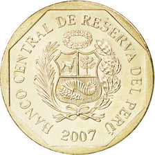 Coin, Peru, Nuevo Sol, 2007, MS(63), Copper-Nickel-Zinc, KM:308.4