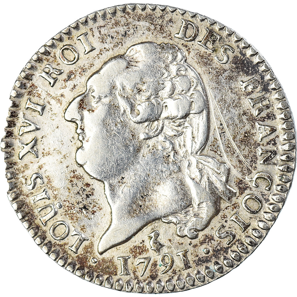 Münze, Frankreich, Louis XVI, 15 Sols, 1791, Paris, SS, Silber, KM:604.1