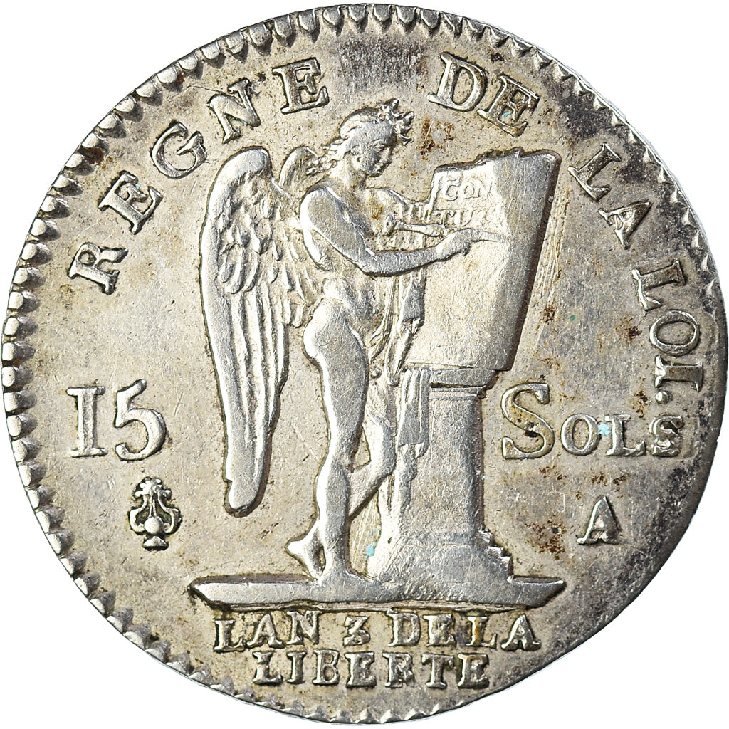 Münze, Frankreich, Louis XVI, 15 Sols, 1791, Paris, SS, Silber, KM:604.1