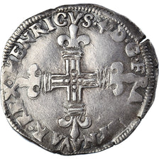 Moneta, Francja, Henri IV, ¼ Ecu de Navarre, 1593, Saint-Palais, EF(40-45)