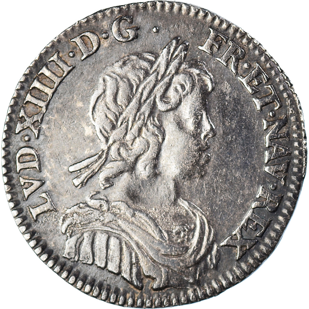 Moneta, Francja, Louis XIV, 1/12 Ecu à la mèche courte, 1644, Paris