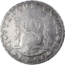 Coin, Mozambique, 8 Reales, 1760, Lima, AU(50-53), Silver, KM:27.2
