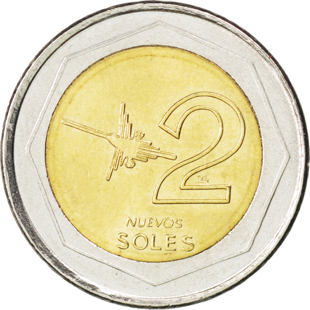 Moneda, Perú, 2 Nuevos Soles, 2007, SC, Bimetálico, KM:313