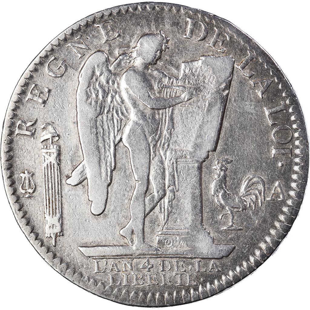 Munten, Frankrijk, Louis XVI, ECU, 6 Livres, 1792, Paris, FR+, Zilver, KM:615.1