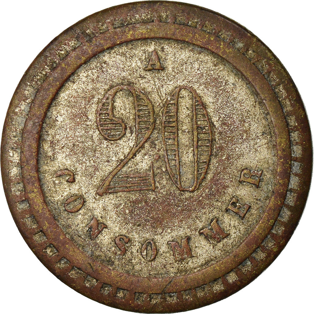 France, 20 Centimes, Token 