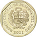 PERU, Nuevo Sol, 2011, Lima, KM #345, MS(63), Copper-Nickel-Zinc, 25.5, 7.22