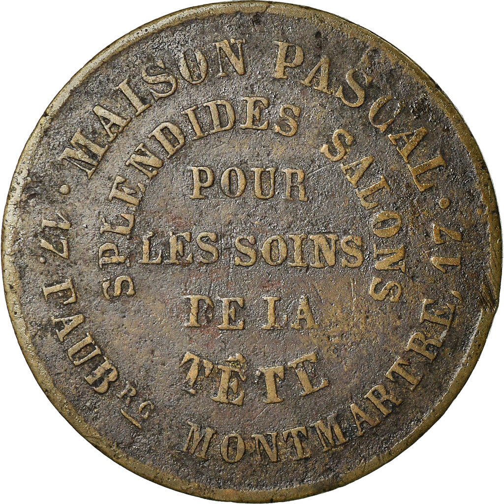 France, Advertising Token, Paris, Maison Pascal, Soins de la Tête, EF(40-45)