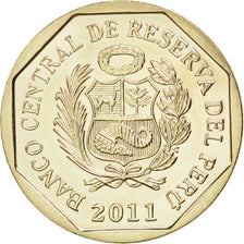 PERU, Nuevo Sol, 2011, Lima, KM #360, MS(63), Copper-Nickel-Zinc, 25.5, 7.14