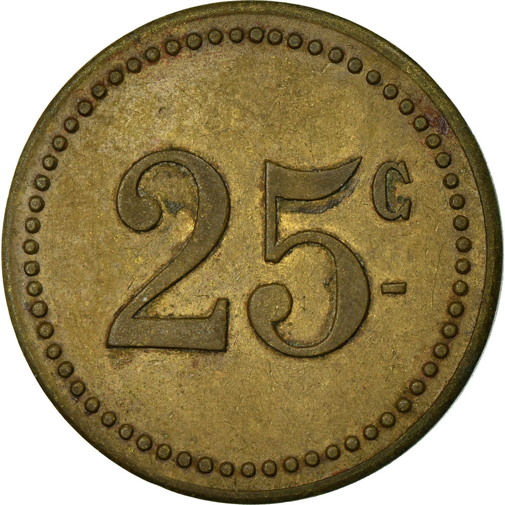 Münze, Frankreich, Grands Bouillons Liégeois, Paris, 25 Centimes, SS, Messing