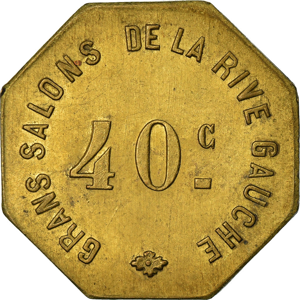 Moneta, Francia, Grands Salons de la Rive Gauche, Paris, 40 Centimes, BB+