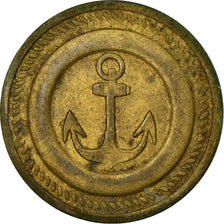 France, Token, 20 Centimes à Consommer, Ancre, EF(40-45), Brass