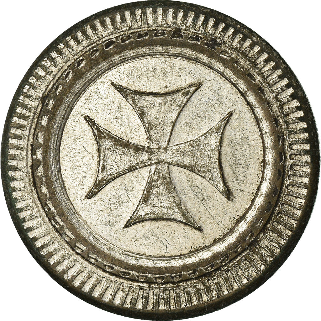 France, Token, 10 Centimes à Consommer, Croix de Malte, AU(50-53), Nickel