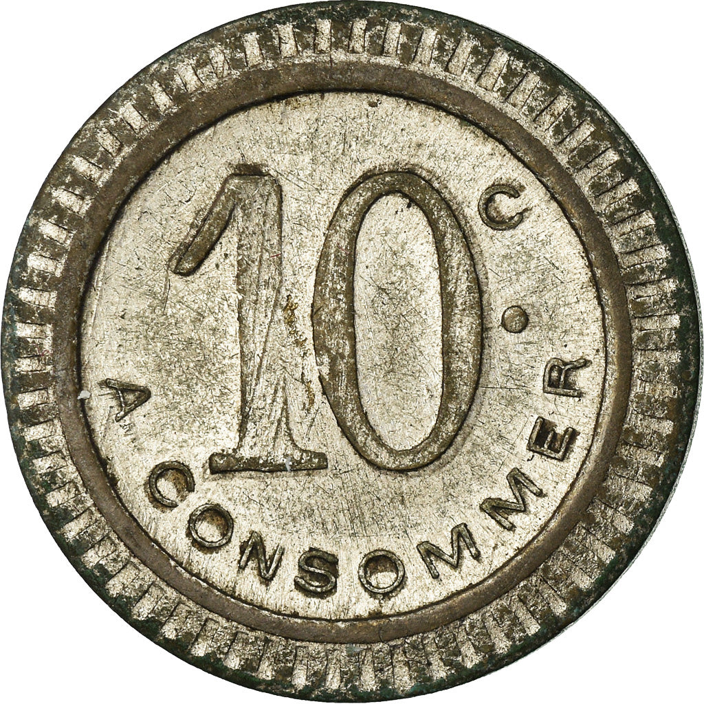 France, Token, 10 Centimes à Consommer, Croix de Malte, AU(50-53), Nickel