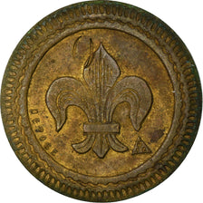 France, Jeton, 20 Centimes à consommer, Fleur de Lys, TTB, Laiton