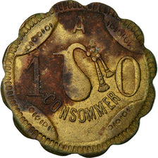 Francia, Token, 10 Centimes à Consommer, Cornemuse, MBC, Latón