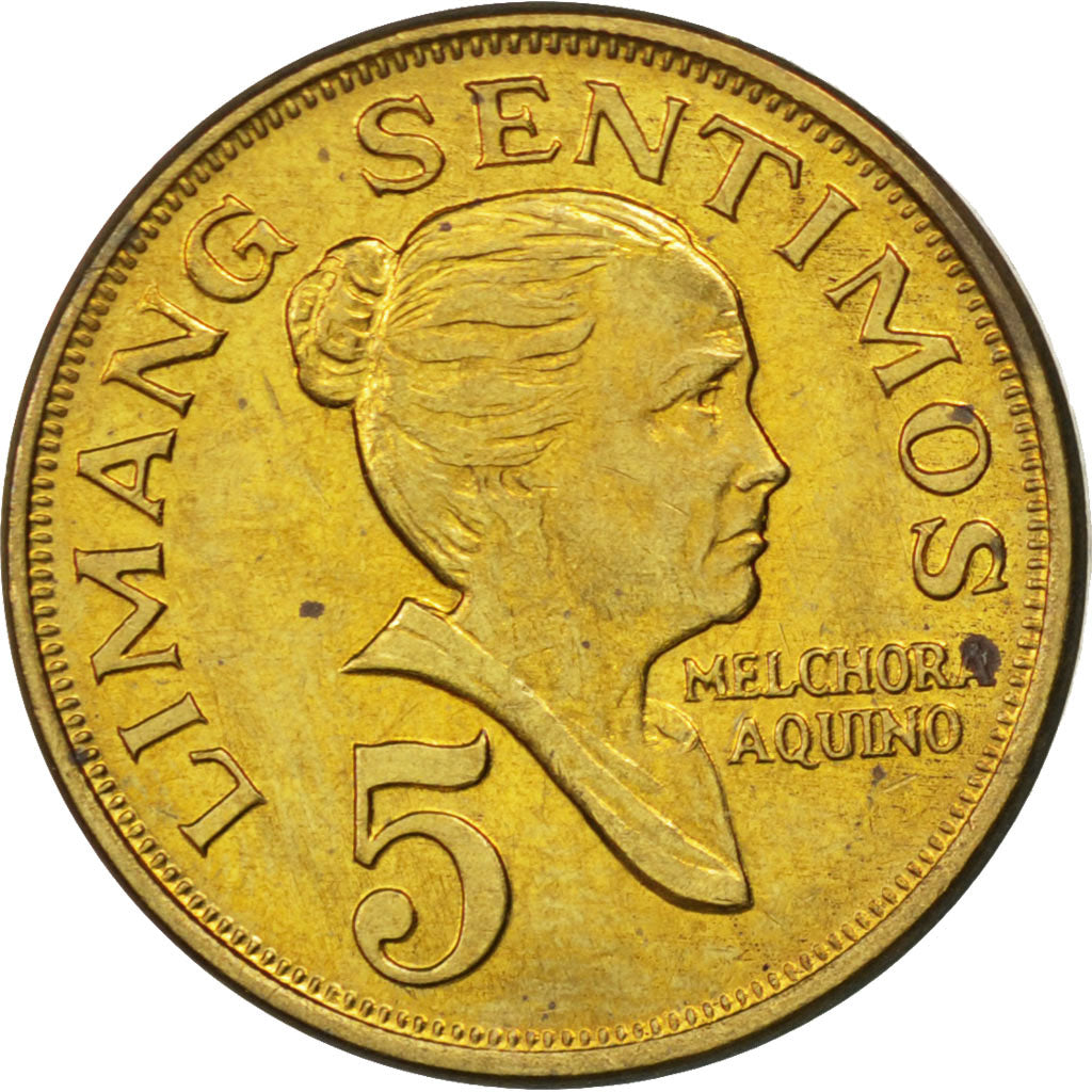 PHILIPPINES, 5 Sentimos, 1968, KM #197, MS(63), Brass, 18, 2.47