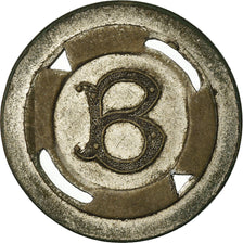 France, Token, 20 Centimes à Consommer, Lettre B, EF(40-45), Nickel plated