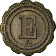 France, Token, 20 Centimes à Consommer, Lettre E, EF(40-45), Brass