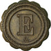 France, Token, 20 Centimes à Consommer, Lettre E, EF(40-45), Brass
