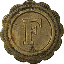 France, Token, 20 Centimes à Consommer, Lettre F, EF(40-45), Brass