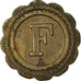 France, Token, 20 Centimes à Consommer, Lettre F, EF(40-45), Brass