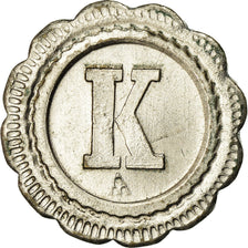 France, Token, 30 Centimes à Consommer, Lettre K, AU(55-58), Brass