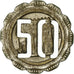 Francia, Token, 50 Centimes à Consommer, sur jeton de 20 Cts, BB, Nickel plated