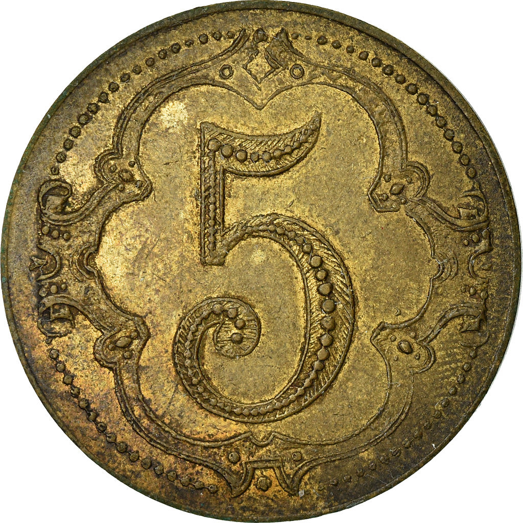 Coin, France, Avers-Revers identiques, Non identifiable, 5 Centimes, AU(50-53)