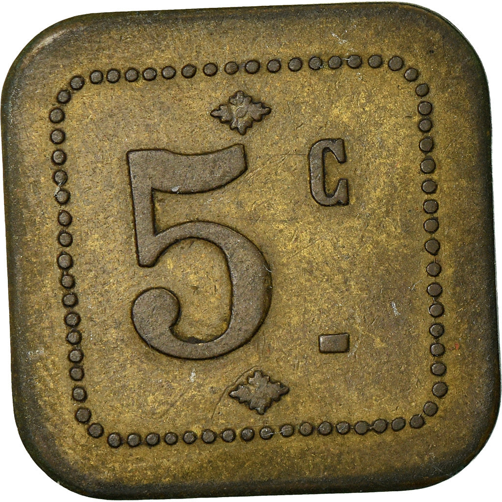 Moeda, França, Avers-Revers identiques, Non identifiable, 5 Centimes