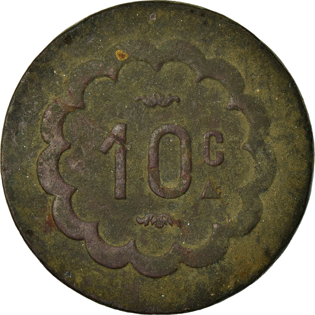 Moneta, Francia, Etoile à 5 branches, Non identifiable, 10 Centimes, BB, Rame