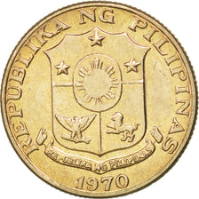 PHILIPPINES, 25 Sentimos, 1970, KM #199, MS(63), Copper-Nickel-Zinc, 21, 3.96