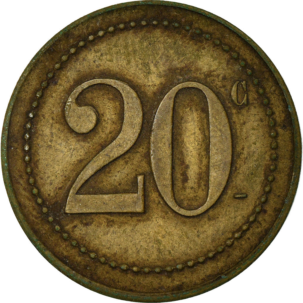 Coin, France, Ancre de Navire, Non identifiable, 20 Centimes, EF(40-45), Brass