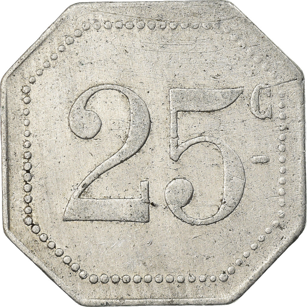 Moneta, Francia, Avers-Revers identiques, Non identifiable, 25 Centimes, BB
