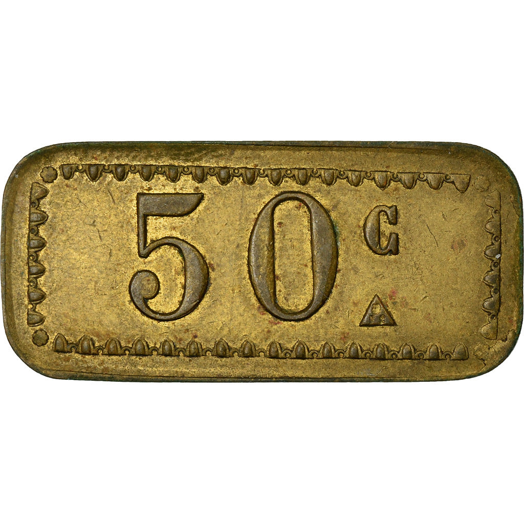 Monnaie, France, Avers-Revers identiques, Non identifiable, 50 Centimes, TTB+