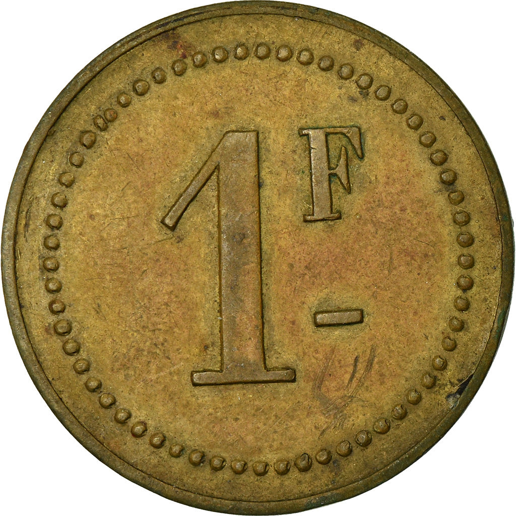 Moneta, Francia, Avers-Revers identiques, Non identifiable, 1 Franc, BB, Ottone