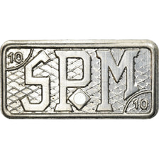 France, Token, SPM, Jeton Prime, Valeur 10, MS(63), Aluminium